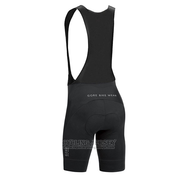 2017 Cycling Jersey Gore Bike Wear Power Oxygen-ws-so Black Short Sleeve and Bib Short